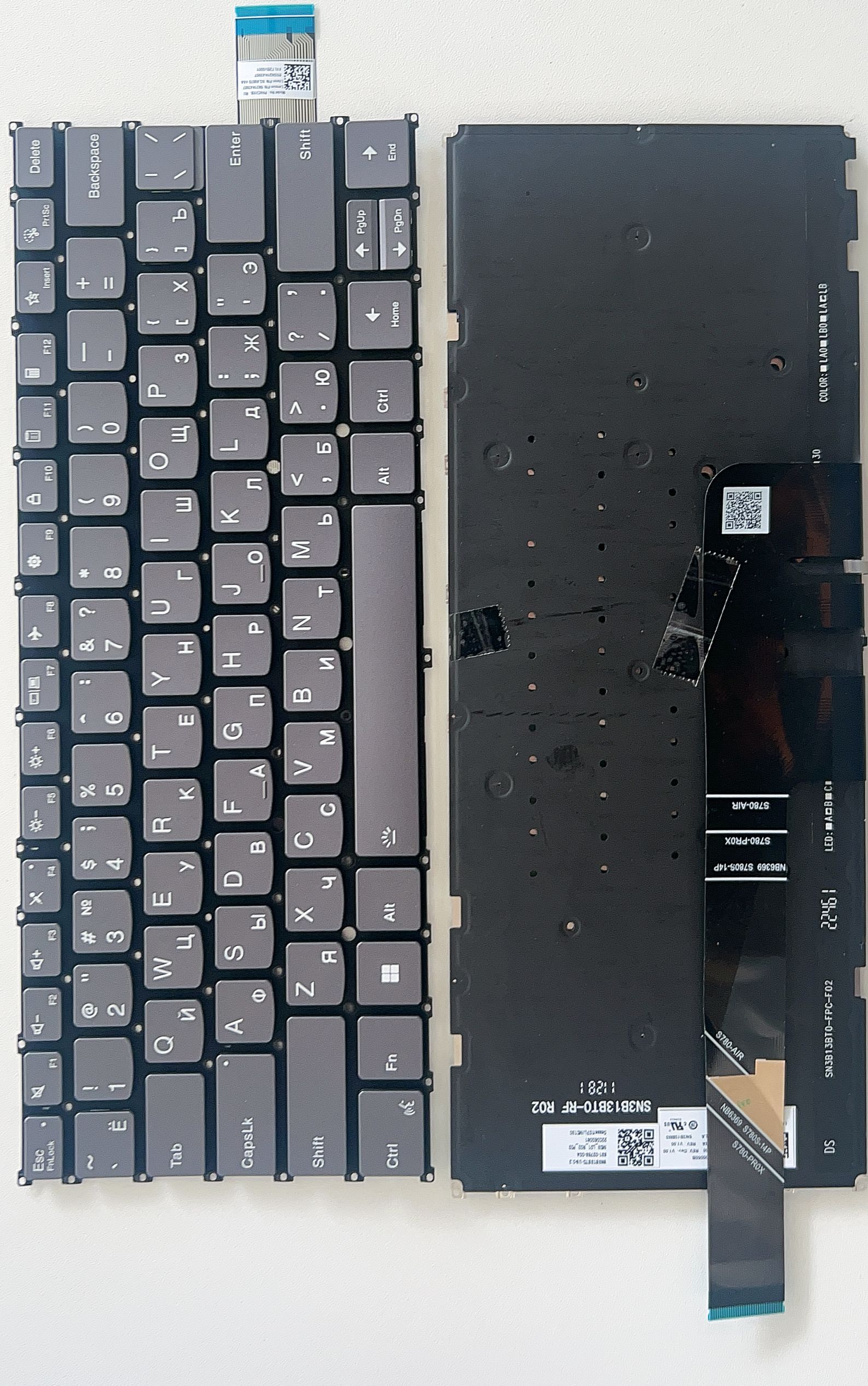 Picture of New Replacement Laptop Keyboard For LENOVO YOGA PRO 7 14ARP8 shout button/14AHP9/14IRP8 Grey Backlit RU Layout